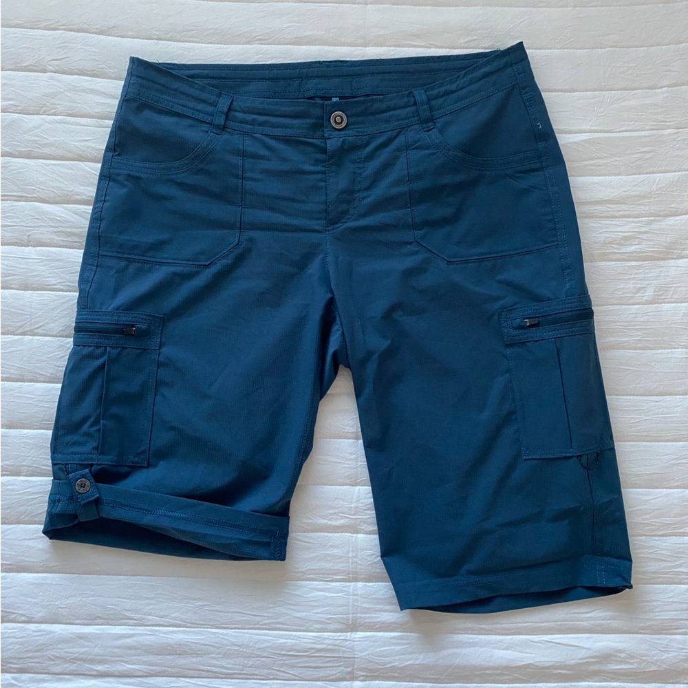 KÜHL Blue Women’s Horizon Performance Cargo Roll Up Outdoor Hiking Shorts. - Picture 2 of 11